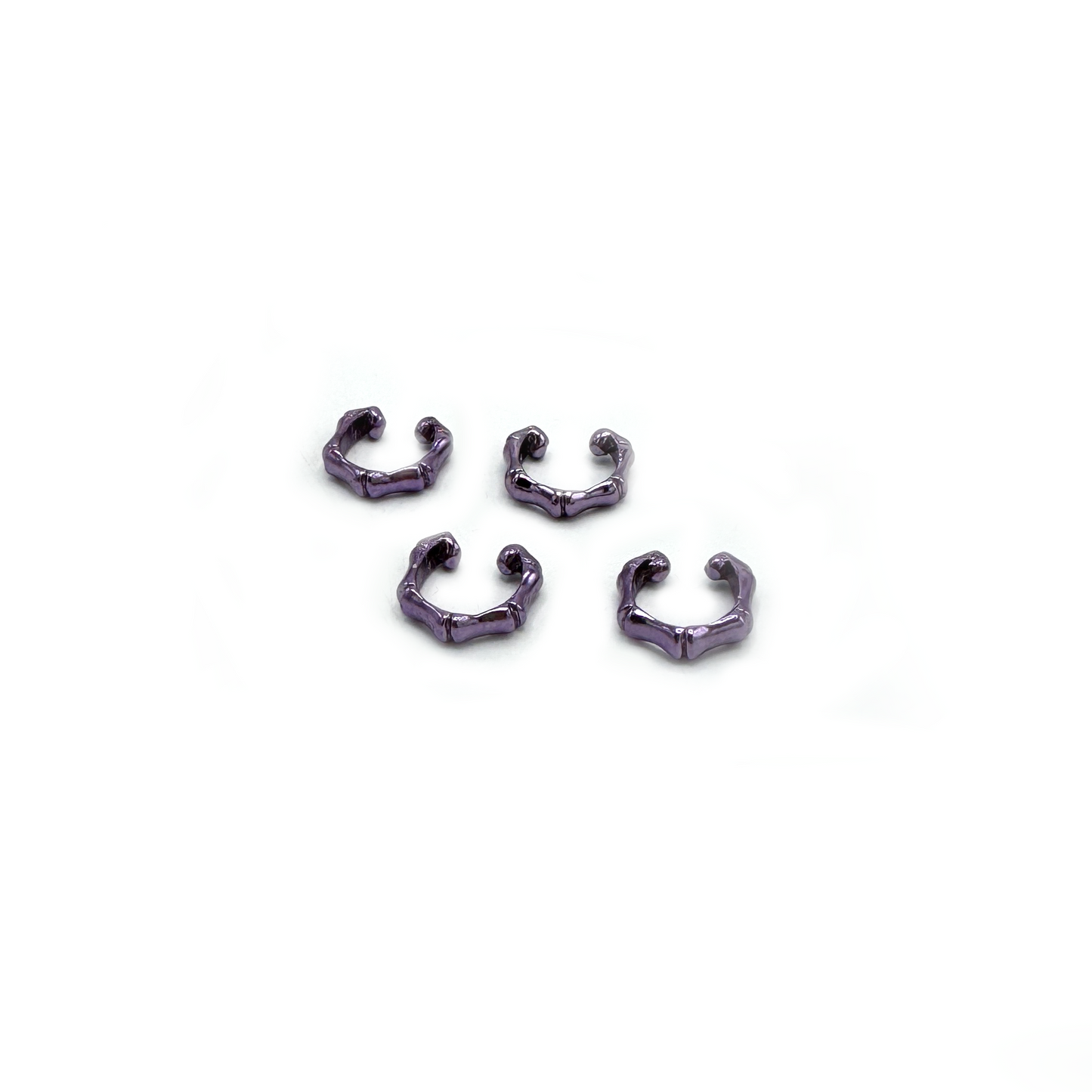 THE BAMBOO TIP RING/EAR/SEPTUM CUFF (FOIL LAVENDER)