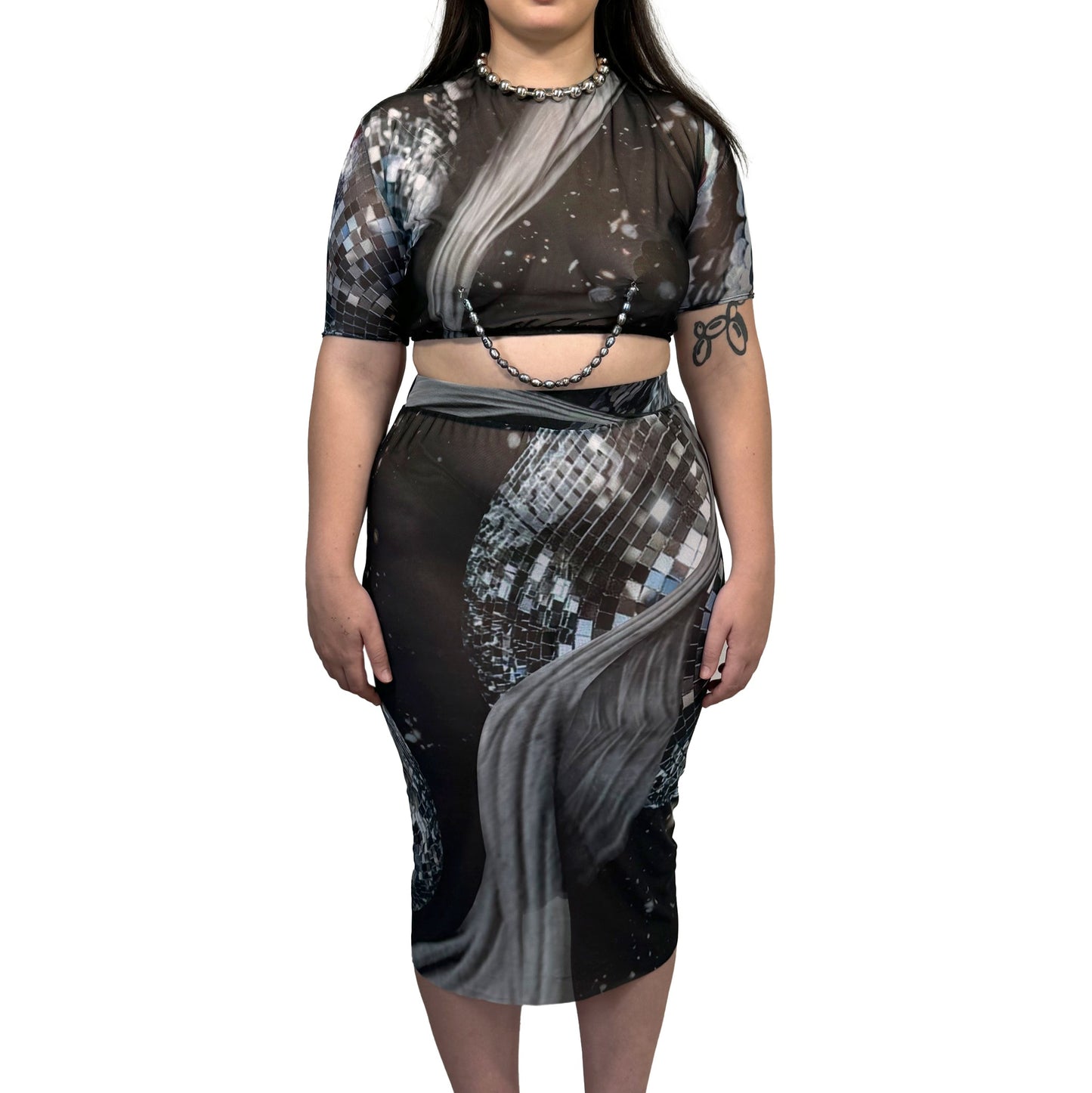 "COUNTDOWN" MESH SKIRT