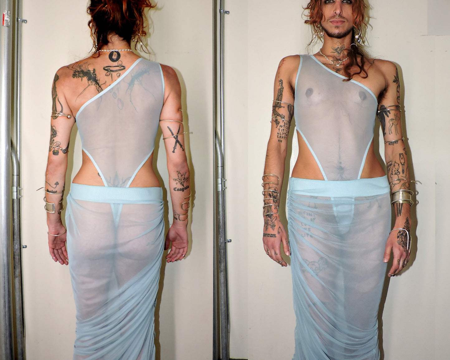 ASYMMETRICAL HIGH-V BODYSUIT
