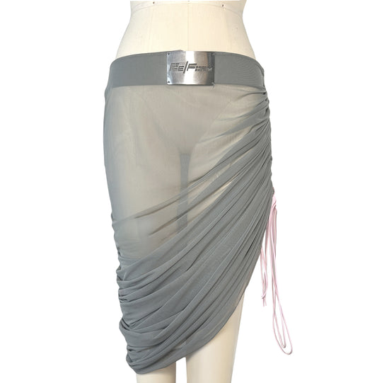 ASYMMETRICAL CORDED SKIRT