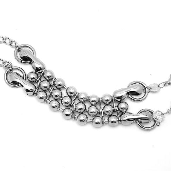 OVERSIZED BALL CHAIN DOUBLE BRACELET