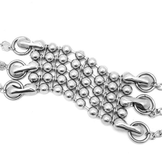 OVERSIZED BALL CHAIN MULTI BRACELET