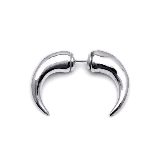THE HORN DOUBLE SIDED SINGLE EARRING