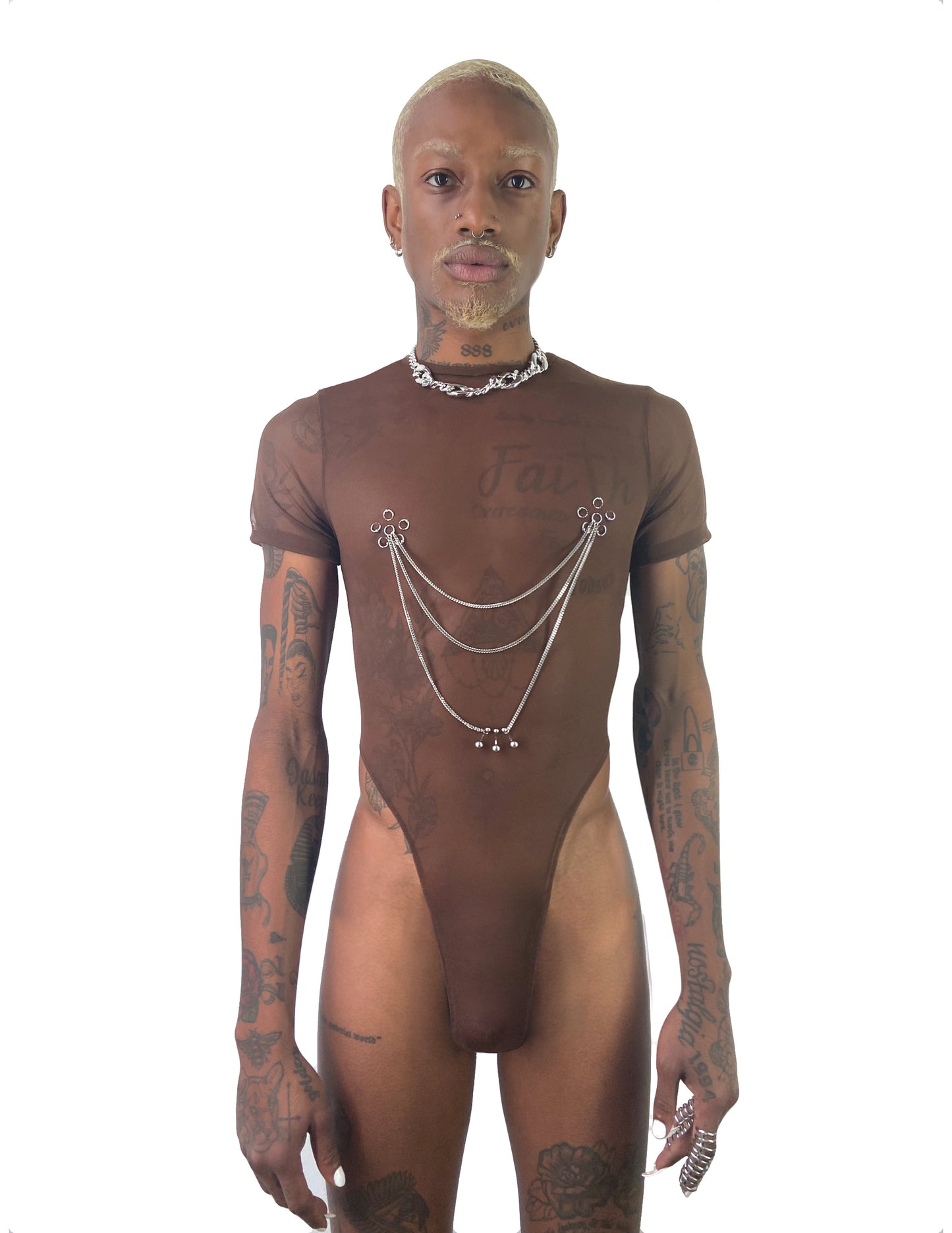 CREW NECK "RITUAL" BODYSUIT