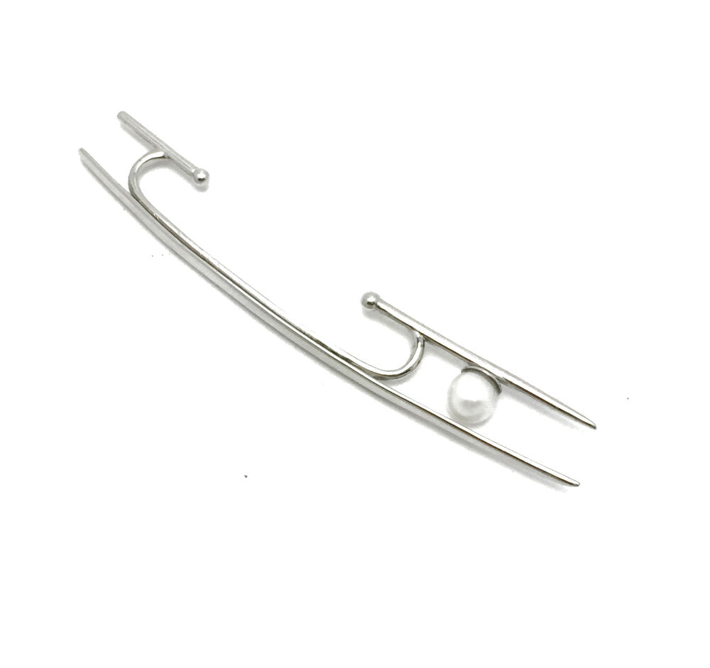 Pearl Chopstick Earcuff