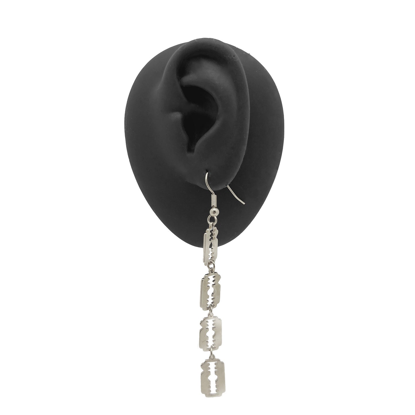 MICROBLADE LINKED DROP EARRINGS (PAIR)