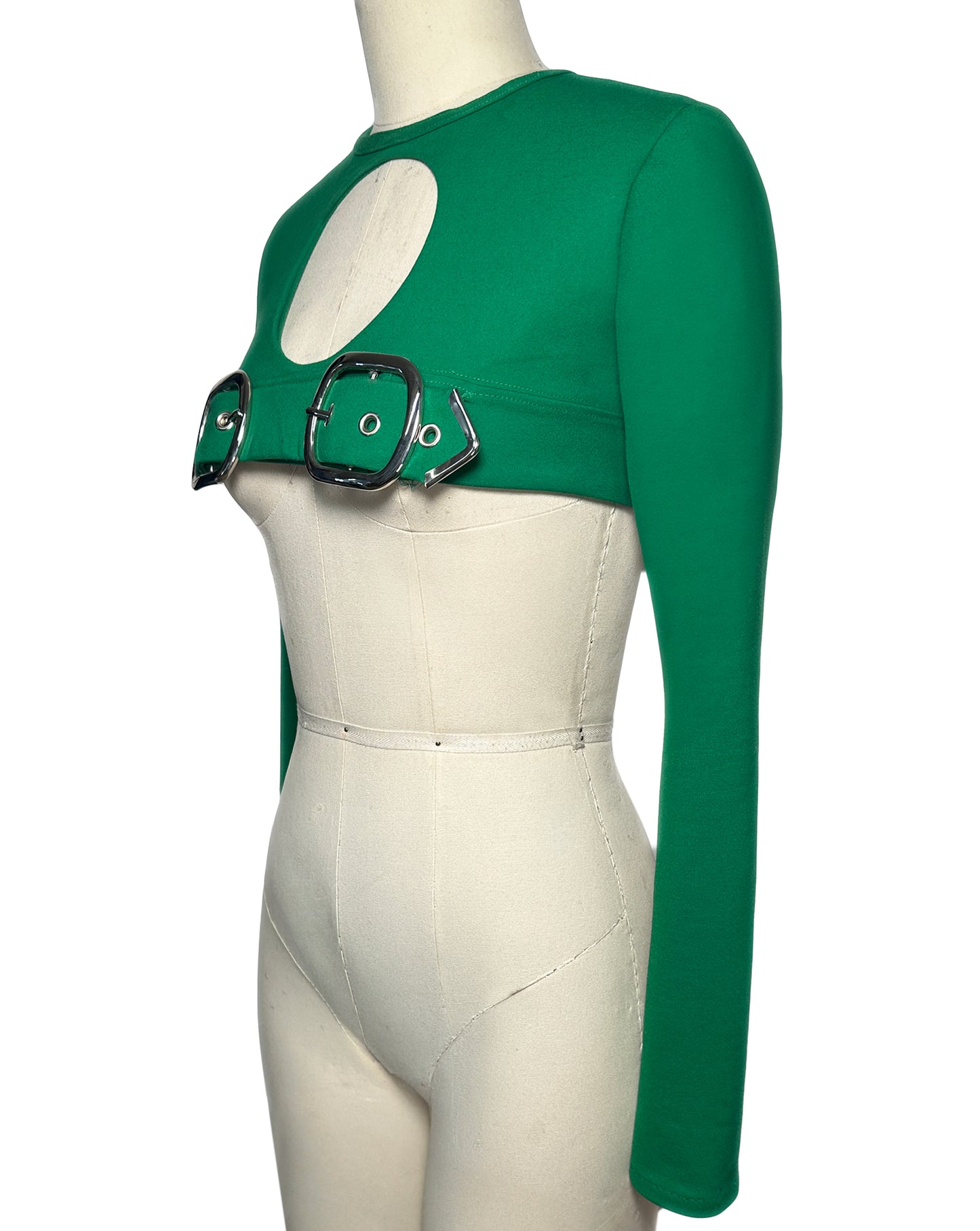 BUCKLE CROP SHIRT