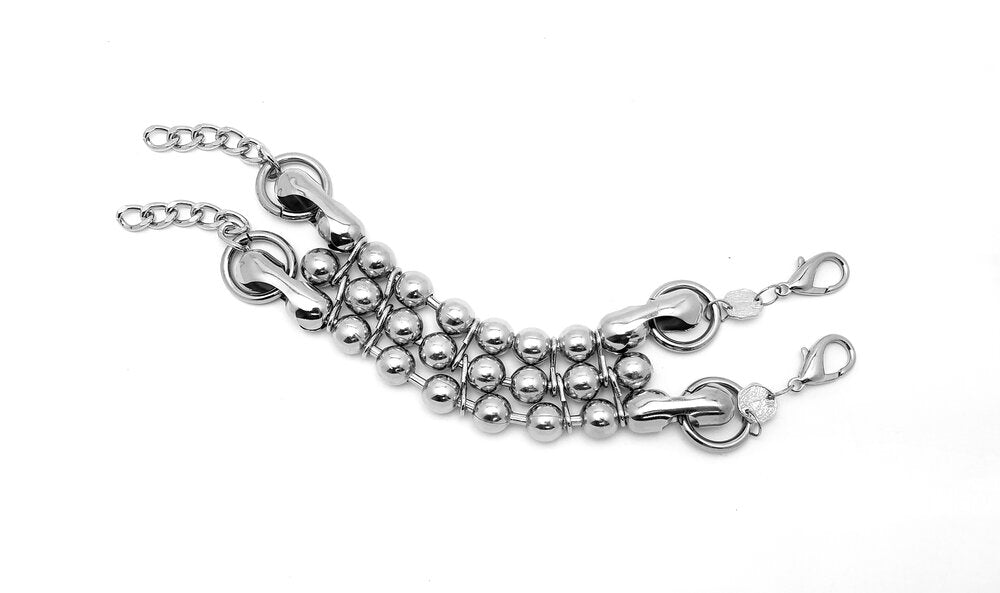 Oversized Ball Chain Double Bracelet