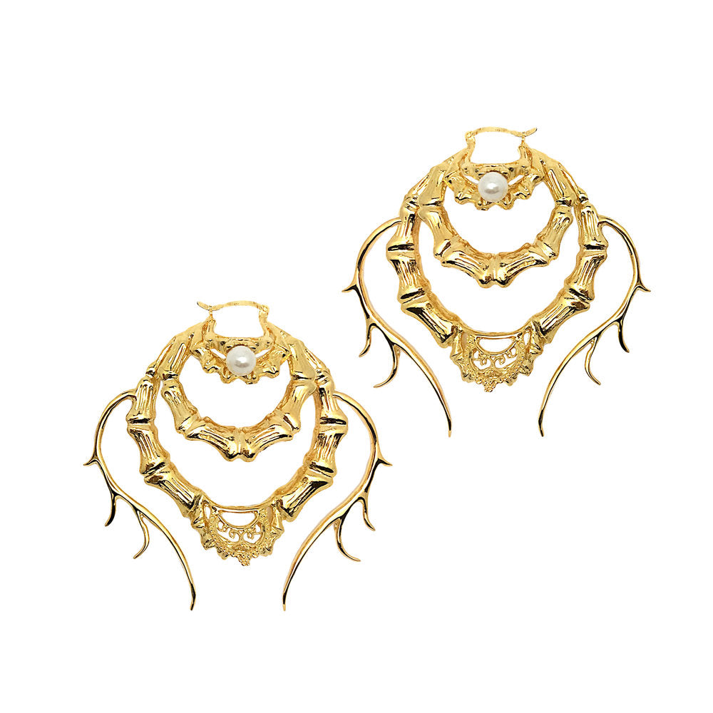 The Savage Statement Bamboo Earrings (Pair)
